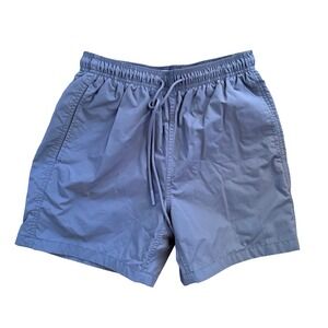 Standard Cloth Mens Oliver Trunks Slate Blue Mesh Lined Drawstring Shorts Size S